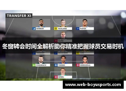 冬窗转会时间全解析助你精准把握球员交易时机